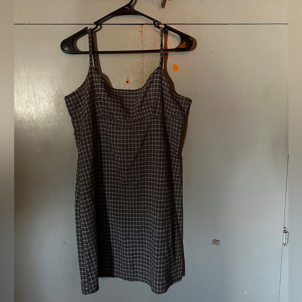 Route 66 Black and White Plaid Midi Dress